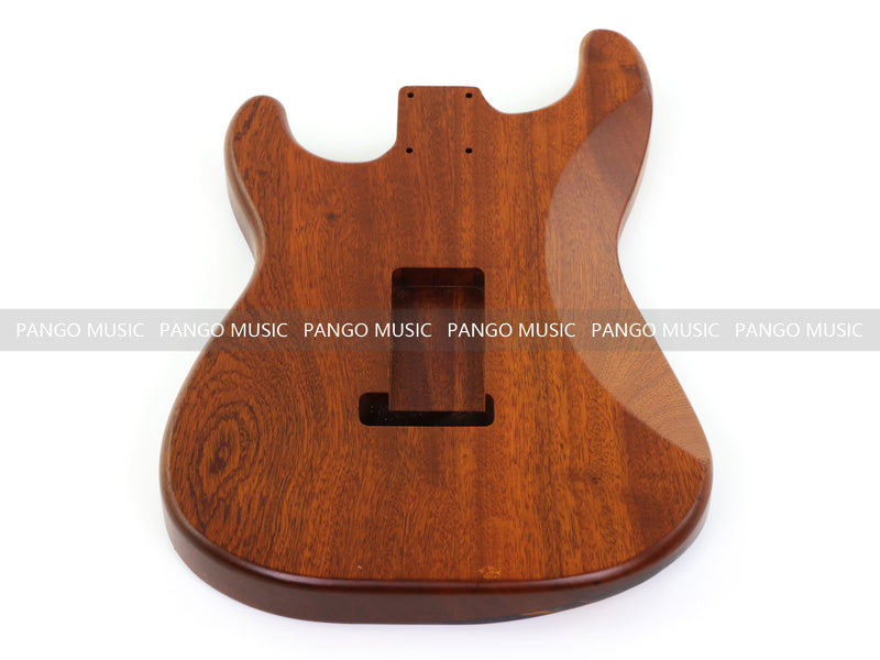 One-of-a-Kind ST Thinline Style Electric Guitar Body with F-hole, Burl Wood & Epoxy Resin Top (SRB-009)