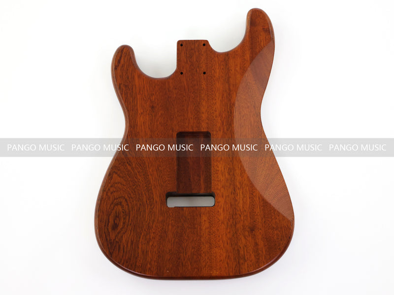 One-of-a-Kind ST Thinline Style Electric Guitar Body with F-hole, Burl Wood & Epoxy Resin Top (SRB-009)