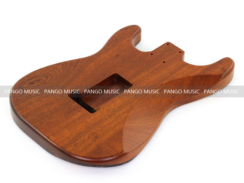 One-of-a-Kind ST Thinline Style Electric Guitar Body with F-hole, Burl Wood & Epoxy Resin Top (SRB-009)
