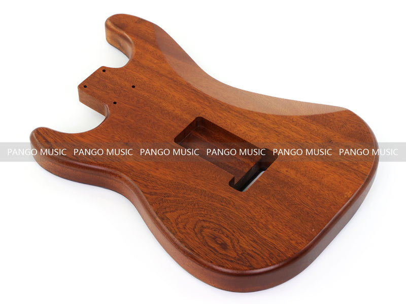 One-of-a-Kind ST Thinline Style Electric Guitar Body with F-hole, Burl Wood & Epoxy Resin Top (SRB-009)