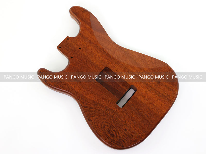 One-of-a-Kind ST Thinline Style Electric Guitar Body with F-hole, Burl Wood & Epoxy Resin Top (SRB-009)