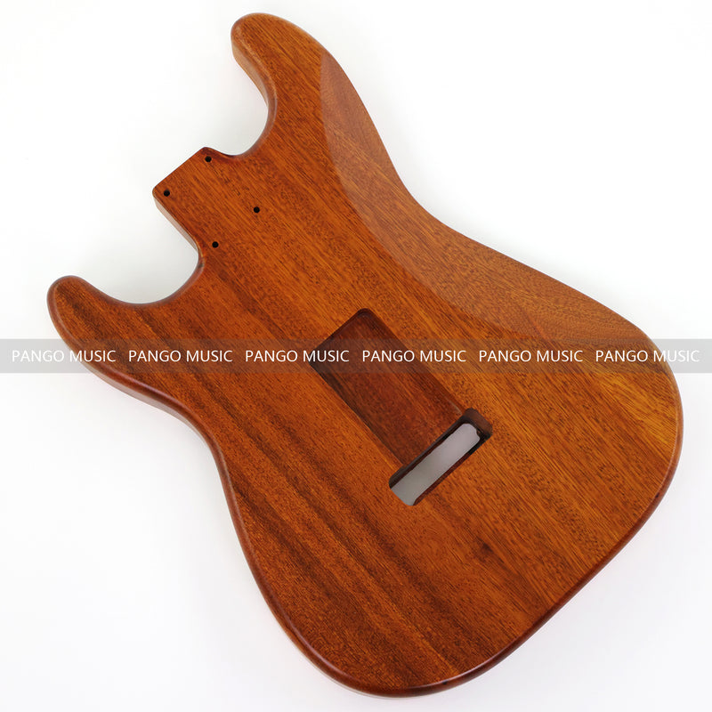 One-of-a-Kind ST Thinline Style Electric Guitar Body with F-hole, Burl Wood & Epoxy Resin Top (SRB-010)