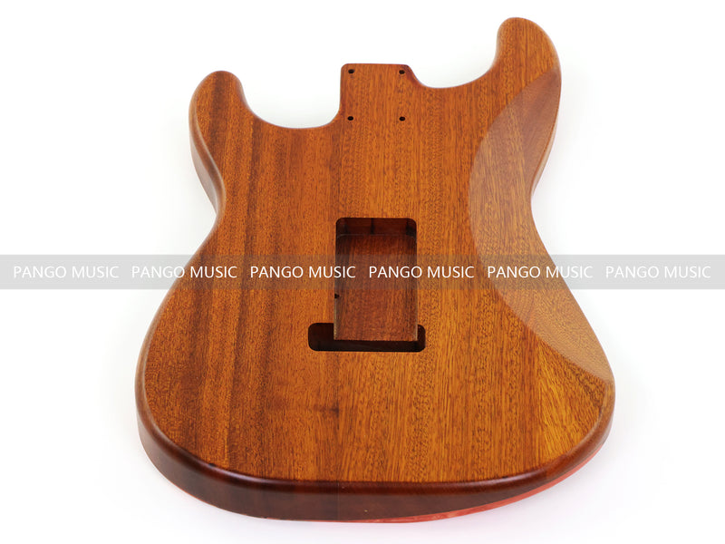 One-of-a-Kind ST Thinline Style Electric Guitar Body with F-hole, Burl Wood & Epoxy Resin Top (SRB-010)