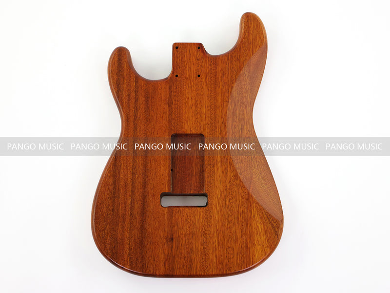 One-of-a-Kind ST Thinline Style Electric Guitar Body with F-hole, Burl Wood & Epoxy Resin Top (SRB-010)