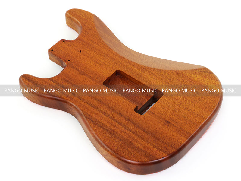 One-of-a-Kind ST Thinline Style Electric Guitar Body with F-hole, Burl Wood & Epoxy Resin Top (SRB-010)