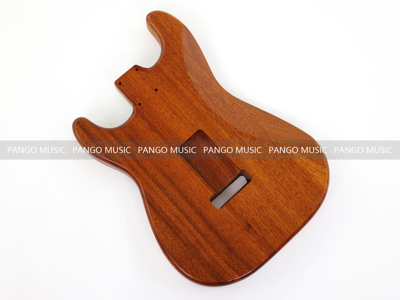 One-of-a-Kind ST Thinline Style Electric Guitar Body with F-hole, Burl Wood & Epoxy Resin Top (SRB-010)