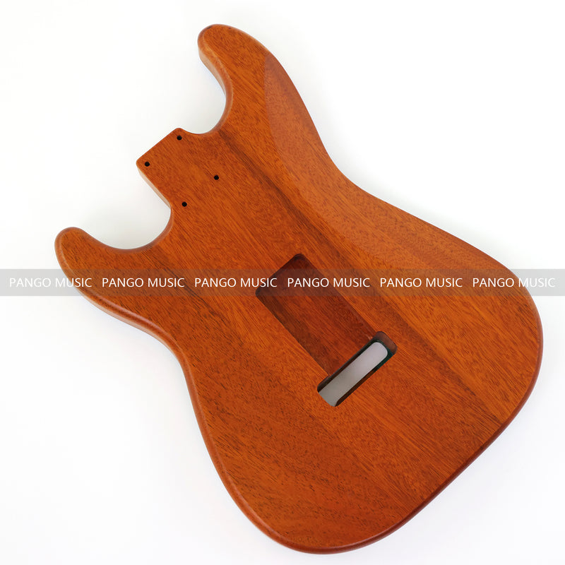 One-of-a-Kind ST Thinline Style Electric Guitar Body with F-hole, Burl Wood & Epoxy Resin Top (SRB-011)