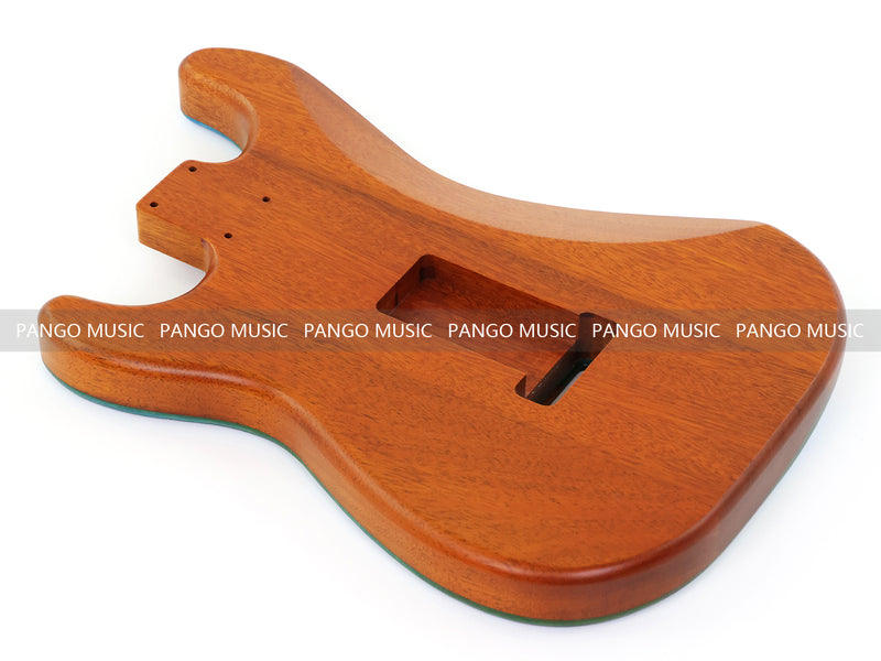 One-of-a-Kind ST Thinline Style Electric Guitar Body with F-hole, Burl Wood & Epoxy Resin Top (SRB-011)