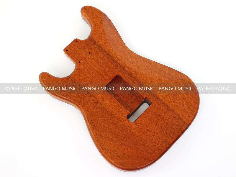 One-of-a-Kind ST Thinline Style Electric Guitar Body with F-hole, Burl Wood & Epoxy Resin Top (SRB-011)