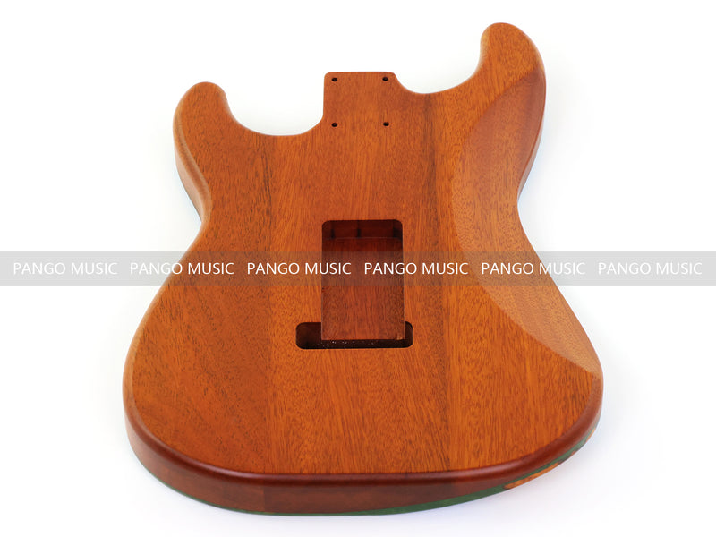 One-of-a-Kind ST Thinline Style Electric Guitar Body with F-hole, Burl Wood & Epoxy Resin Top (SRB-011)