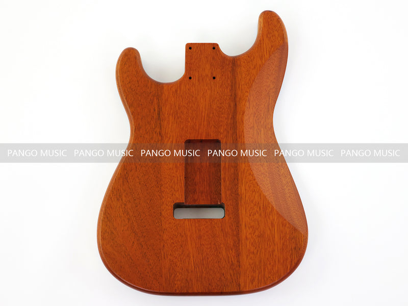 One-of-a-Kind ST Thinline Style Electric Guitar Body with F-hole, Burl Wood & Epoxy Resin Top (SRB-011)