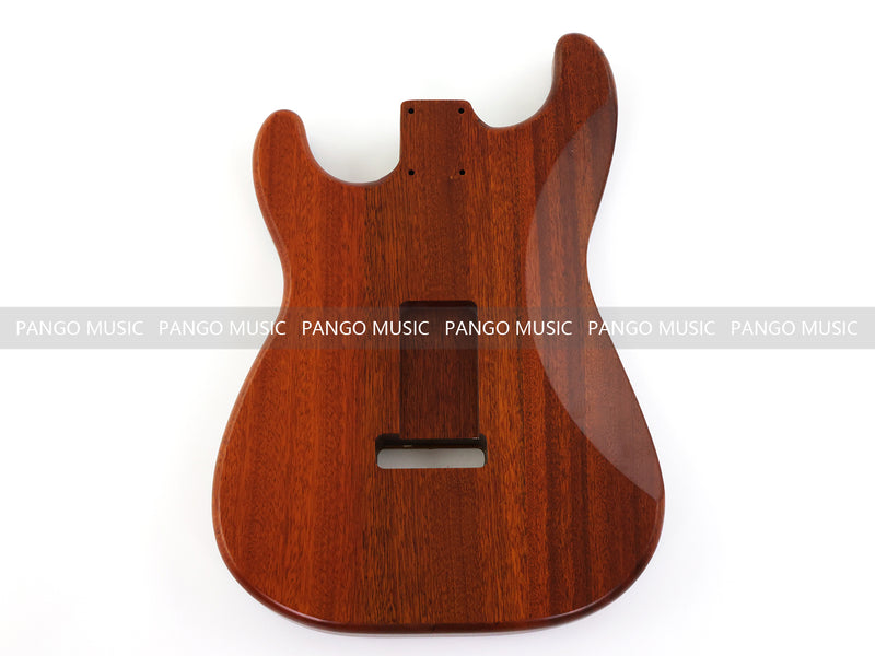 One-of-a-Kind ST Thinline Style Electric Guitar Body with F-hole, Burl Wood & Epoxy Resin Top (SRB-012)