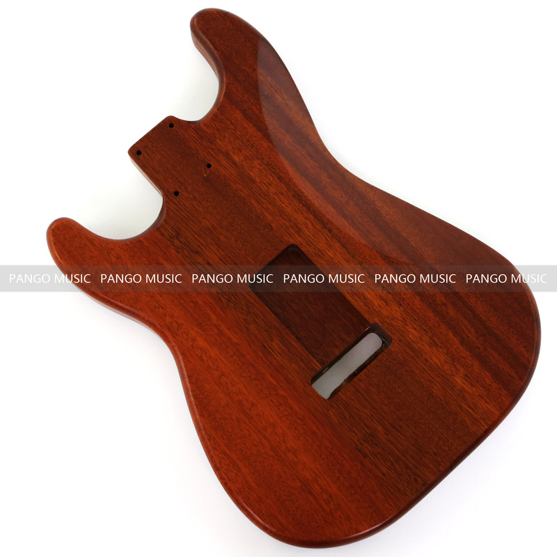 One-of-a-Kind ST Thinline Style Electric Guitar Body with F-hole, Burl Wood & Epoxy Resin Top (SRB-012)