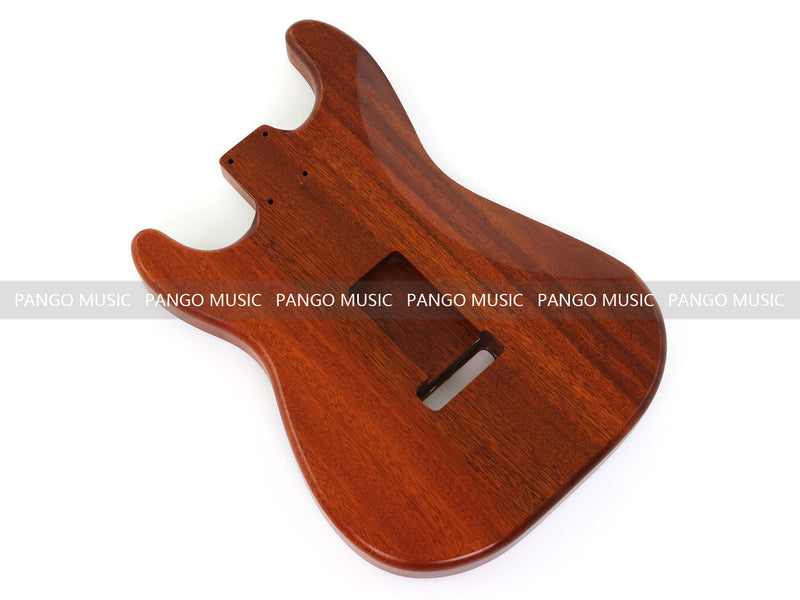 One-of-a-Kind ST Thinline Style Electric Guitar Body with F-hole, Burl Wood & Epoxy Resin Top (SRB-012)