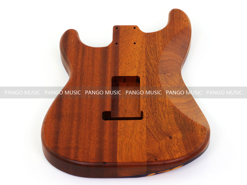 One-of-a-Kind ST Thinline Style Electric Guitar Body with F-hole, Burl Wood & Epoxy Resin Top (SRB-013)
