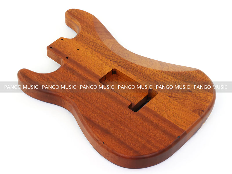 One-of-a-Kind ST Thinline Style Electric Guitar Body with F-hole, Burl Wood & Epoxy Resin Top (SRB-013)