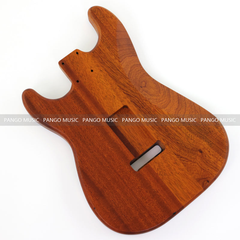 One-of-a-Kind ST Thinline Style Electric Guitar Body with F-hole, Burl Wood & Epoxy Resin Top (SRB-013)