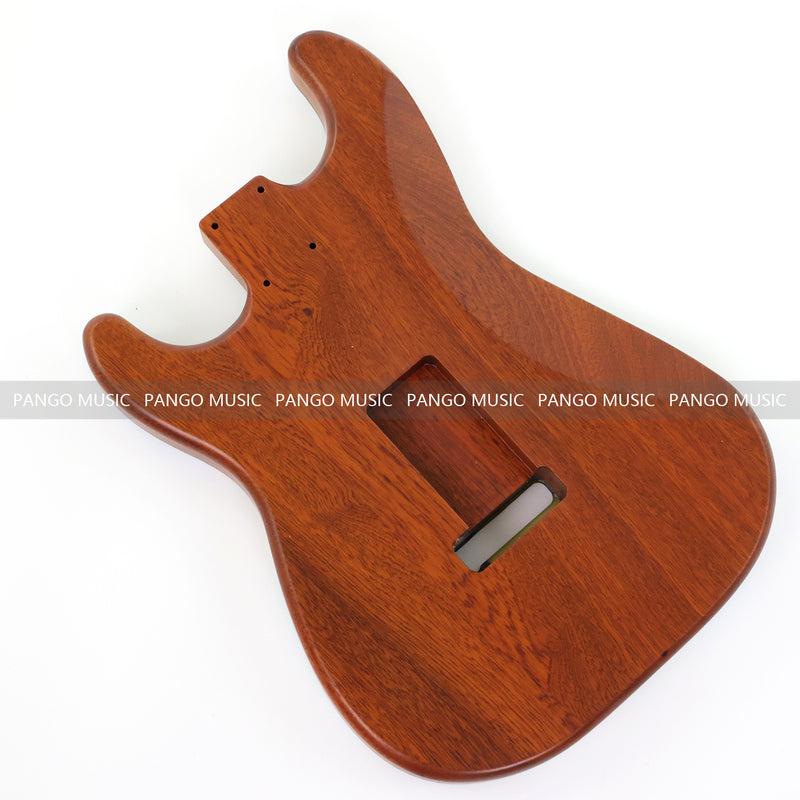 One-of-a-Kind ST Thinline Style Electric Guitar Body with F-hole, Burl Wood & Epoxy Resin Top (SRB-014)