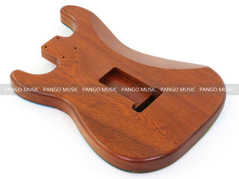 One-of-a-Kind ST Thinline Style Electric Guitar Body with F-hole, Burl Wood & Epoxy Resin Top (SRB-014)
