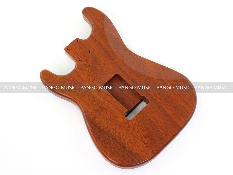 One-of-a-Kind ST Thinline Style Electric Guitar Body with F-hole, Burl Wood & Epoxy Resin Top (SRB-014)