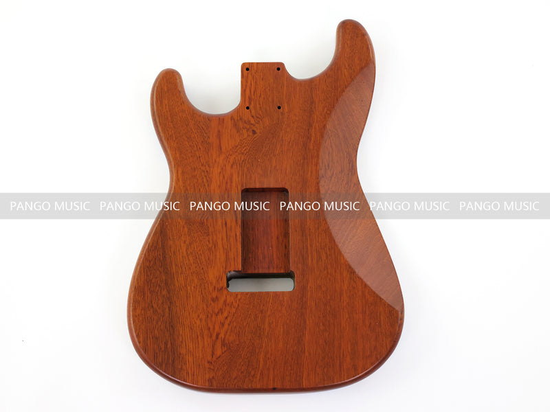 One-of-a-Kind ST Thinline Style Electric Guitar Body with F-hole, Burl Wood & Epoxy Resin Top (SRB-014)