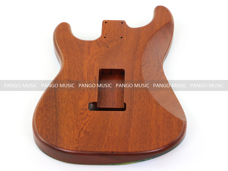 One-of-a-Kind ST Thinline Style Electric Guitar Body with F-hole, Burl Wood & Epoxy Resin Top (SRB-014)