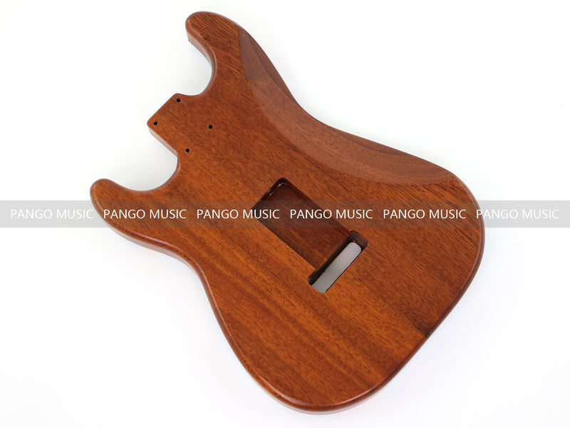 One-of-a-Kind ST Thinline Style Electric Guitar Body with F-hole, Burl Wood & Epoxy Resin Top (SRB-015)
