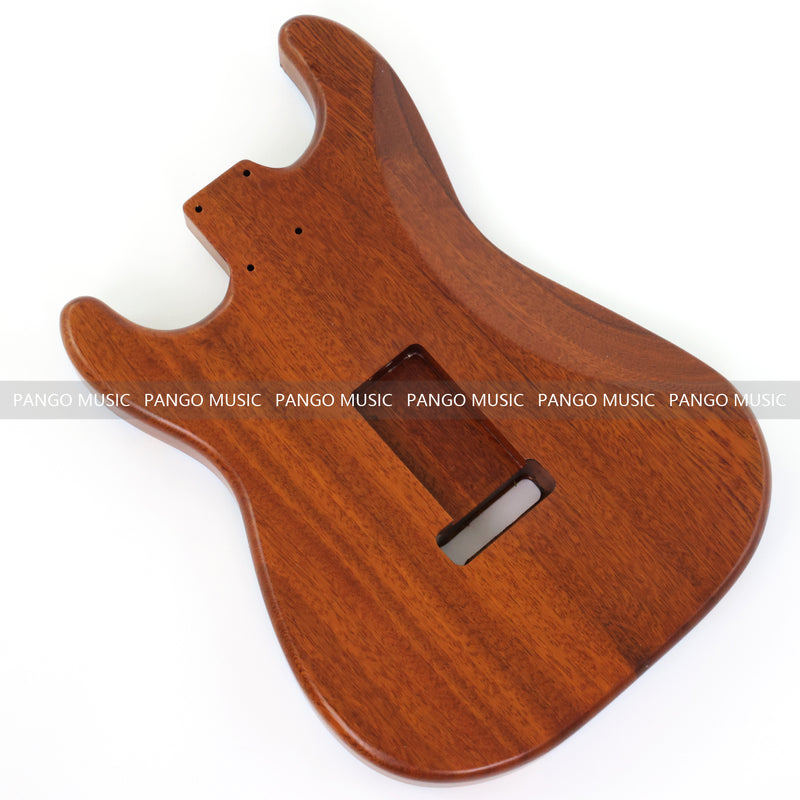 One-of-a-Kind ST Thinline Style Electric Guitar Body with F-hole, Burl Wood & Epoxy Resin Top (SRB-015)