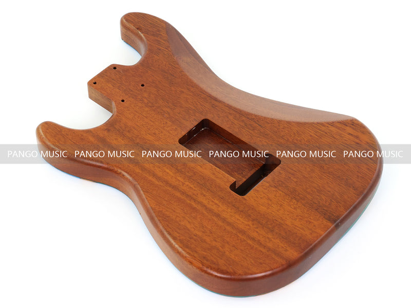 One-of-a-Kind ST Thinline Style Electric Guitar Body with F-hole, Burl Wood & Epoxy Resin Top (SRB-015)