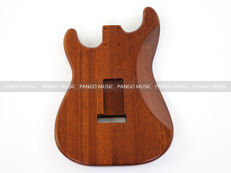 One-of-a-Kind ST Thinline Style Electric Guitar Body with F-hole, Burl Wood & Epoxy Resin Top (SRB-015)