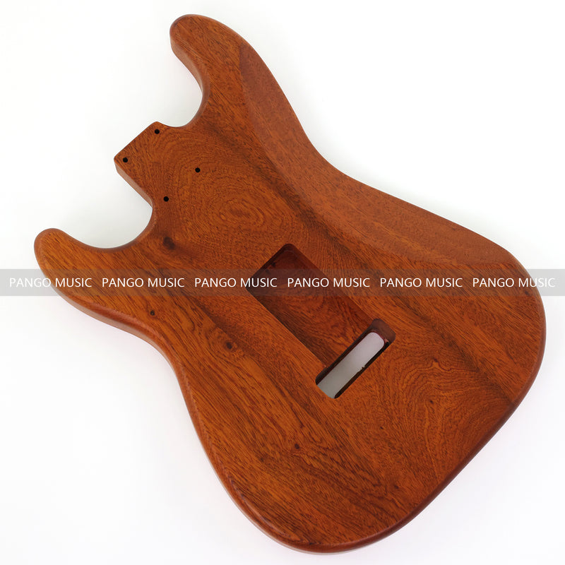 One-of-a-Kind ST Thinline Style Electric Guitar Body with F-hole, Burl Wood & Epoxy Resin Top (SRB-016)