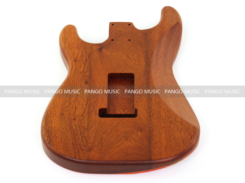 One-of-a-Kind ST Thinline Style Electric Guitar Body with F-hole, Burl Wood & Epoxy Resin Top (SRB-016)