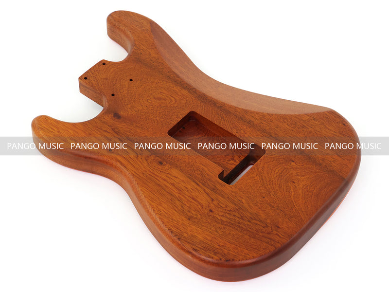 One-of-a-Kind ST Thinline Style Electric Guitar Body with F-hole, Burl Wood & Epoxy Resin Top (SRB-016)