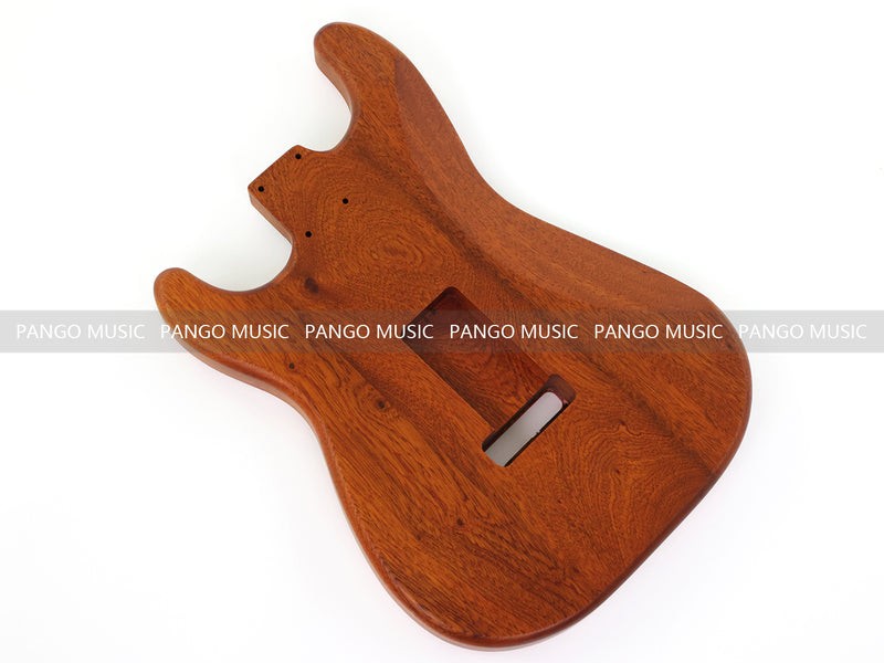 One-of-a-Kind ST Thinline Style Electric Guitar Body with F-hole, Burl Wood & Epoxy Resin Top (SRB-016)