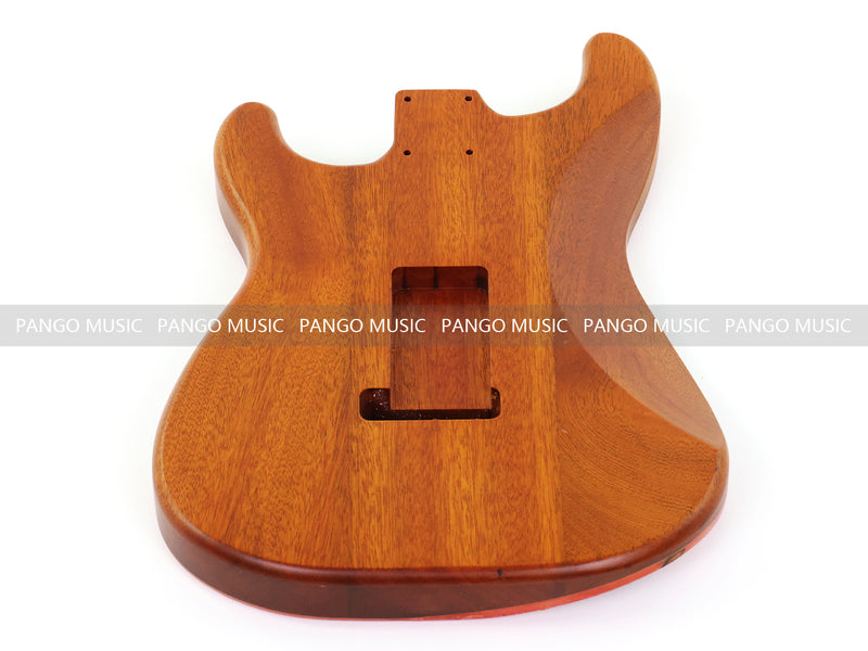 One-of-a-Kind ST Thinline Style Electric Guitar Body with F-hole, Burl Wood & Epoxy Resin Top (SRB-017)