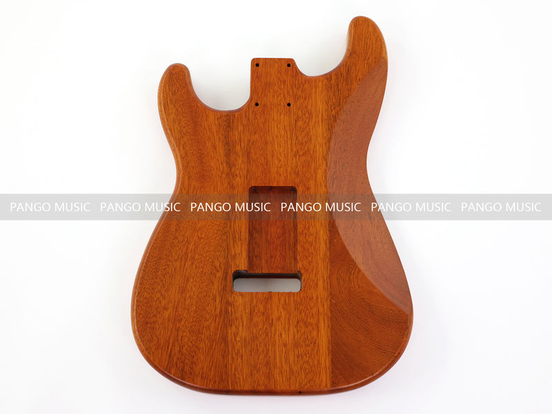 One-of-a-Kind ST Thinline Style Electric Guitar Body with F-hole, Burl Wood & Epoxy Resin Top (SRB-017)