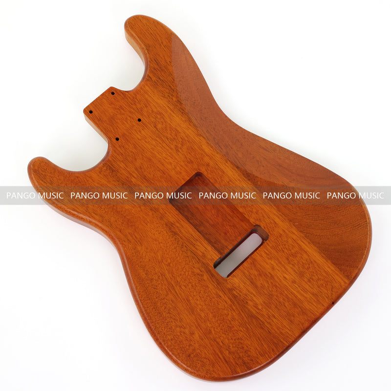 One-of-a-Kind ST Thinline Style Electric Guitar Body with F-hole, Burl Wood & Epoxy Resin Top (SRB-017)