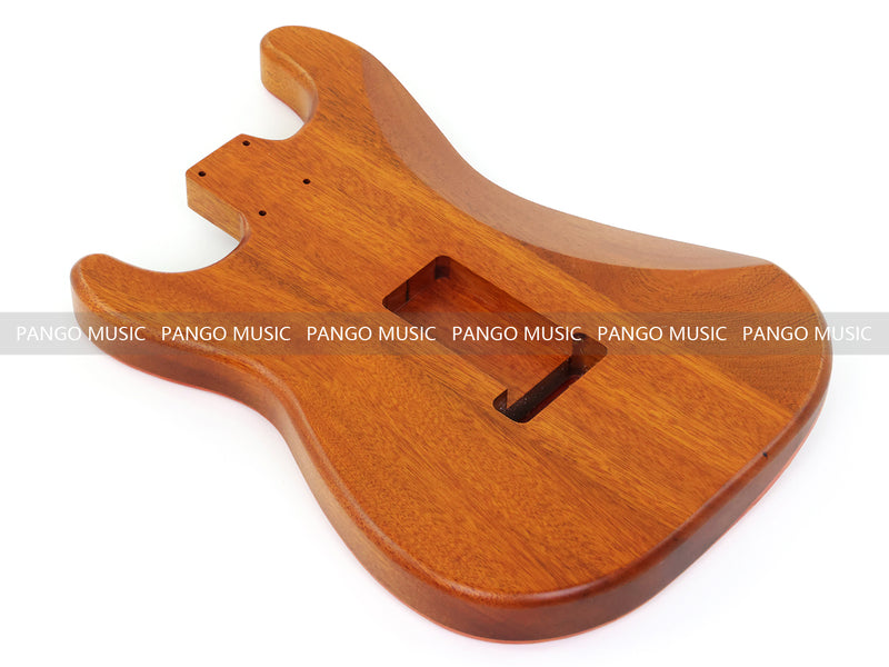 One-of-a-Kind ST Thinline Style Electric Guitar Body with F-hole, Burl Wood & Epoxy Resin Top (SRB-017)