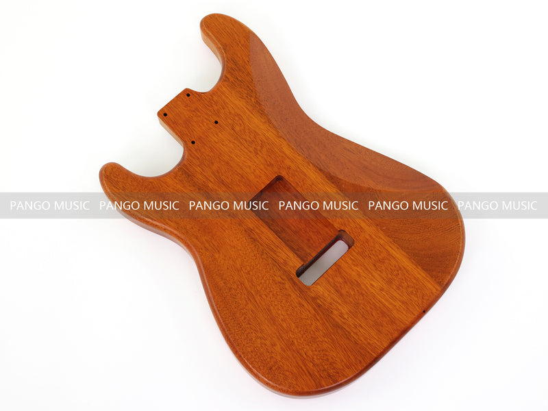 One-of-a-Kind ST Thinline Style Electric Guitar Body with F-hole, Burl Wood & Epoxy Resin Top (SRB-017)