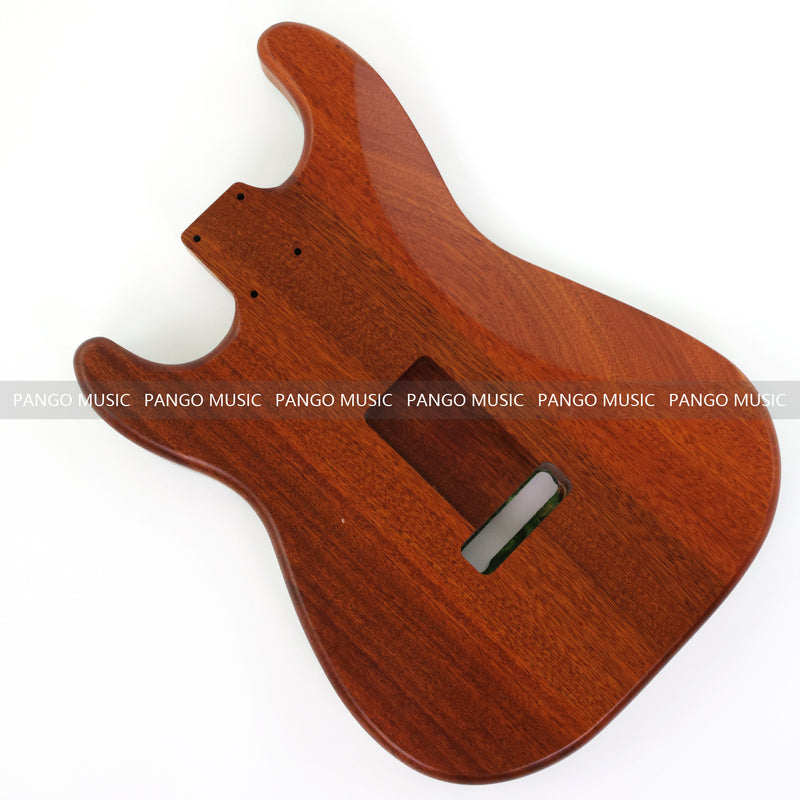 One-of-a-Kind ST Thinline Style Electric Guitar Body with F-hole, Burl Wood & Epoxy Resin Top (SRB-018)