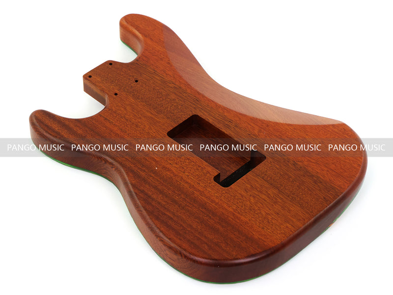 One-of-a-Kind ST Thinline Style Electric Guitar Body with F-hole, Burl Wood & Epoxy Resin Top (SRB-018)