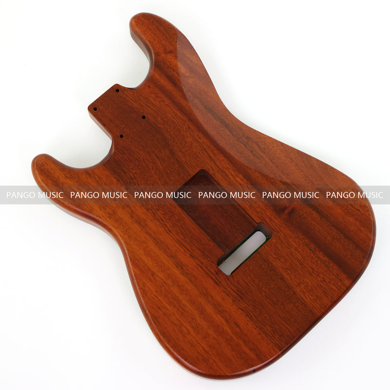 One-of-a-Kind ST Thinline Style Electric Guitar Body with F-hole, Burl Wood & Epoxy Resin Top (SRB-019)