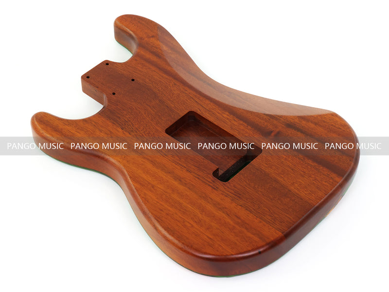 One-of-a-Kind ST Thinline Style Electric Guitar Body with F-hole, Burl Wood & Epoxy Resin Top (SRB-019)