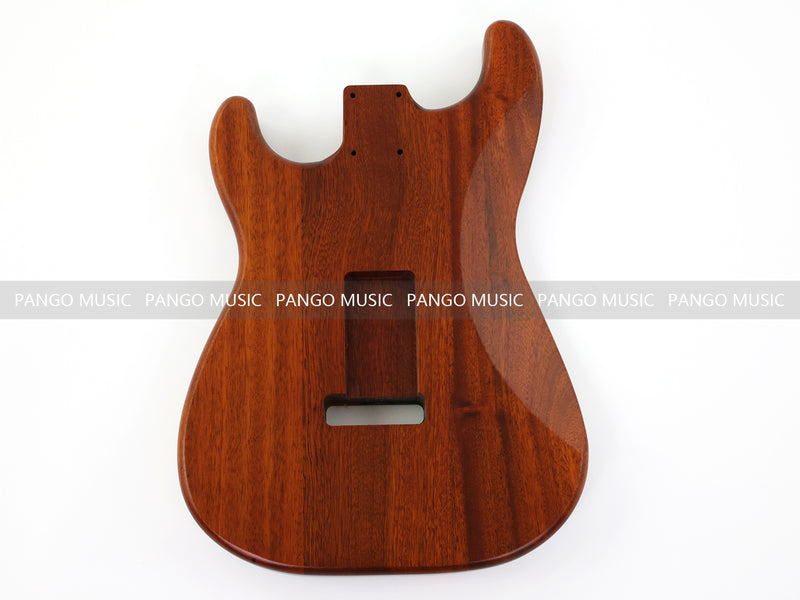One-of-a-Kind ST Thinline Style Electric Guitar Body with F-hole, Burl Wood & Epoxy Resin Top (SRB-019)