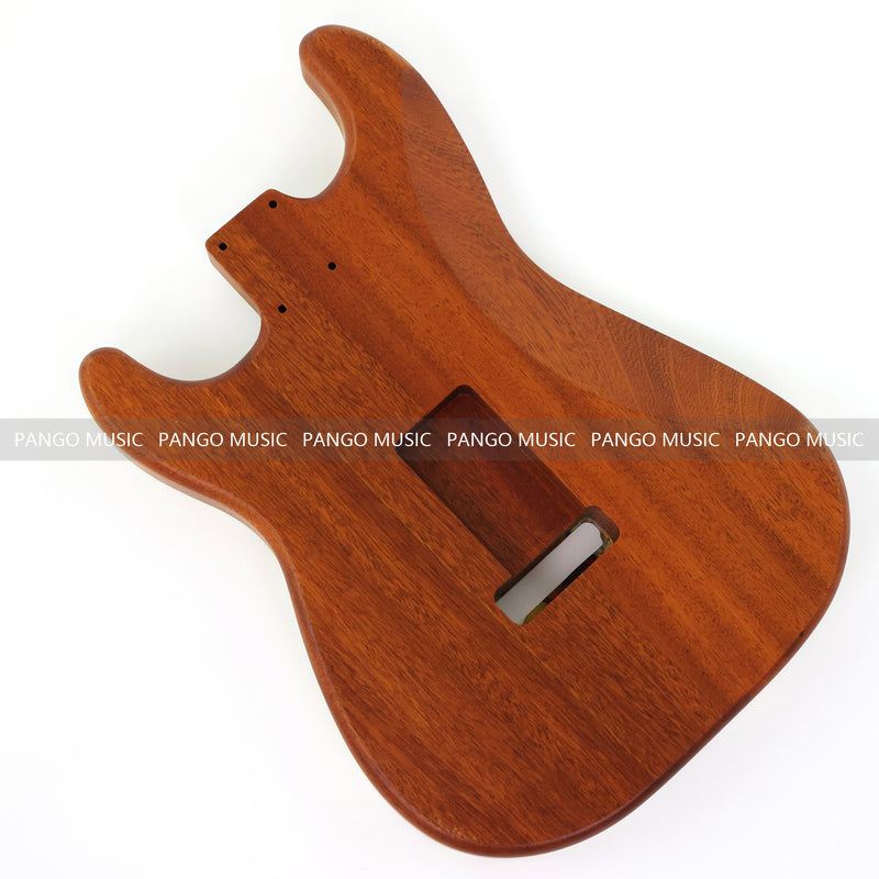 One-of-a-Kind ST Thinline Style Electric Guitar Body with F-hole, Burl Wood & Epoxy Resin Top (SRB-020)