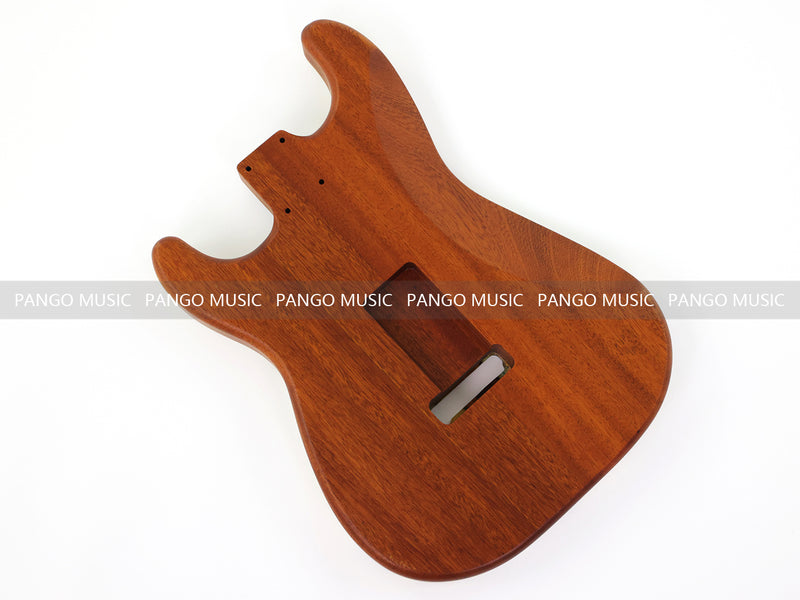 One-of-a-Kind ST Thinline Style Electric Guitar Body with F-hole, Burl Wood & Epoxy Resin Top (SRB-020)