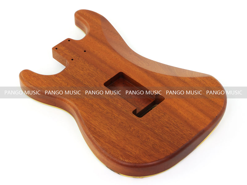 One-of-a-Kind ST Thinline Style Electric Guitar Body with F-hole, Burl Wood & Epoxy Resin Top (SRB-020)