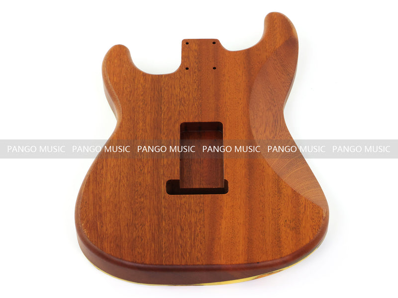 One-of-a-Kind ST Thinline Style Electric Guitar Body with F-hole, Burl Wood & Epoxy Resin Top (SRB-020)