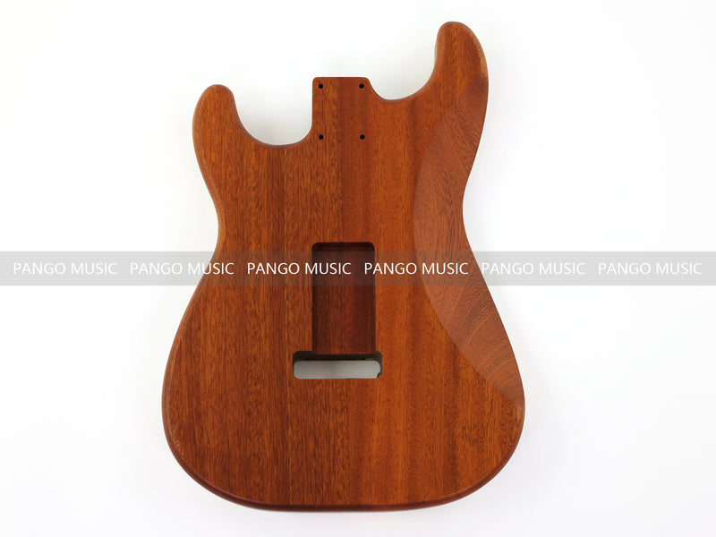 One-of-a-Kind ST Thinline Style Electric Guitar Body with F-hole, Burl Wood & Epoxy Resin Top (SRB-020)