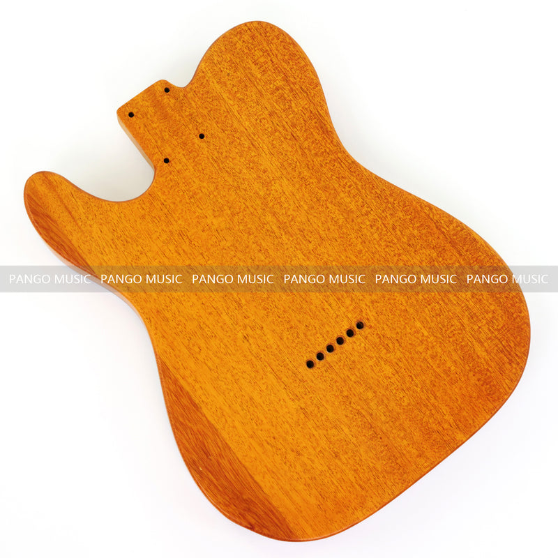 One-of-a-Kind Tele Thinline Style Pickguard-Ready Electric Guitar Body with EpoxyBurl Top & F-Hole (TRP-001)
